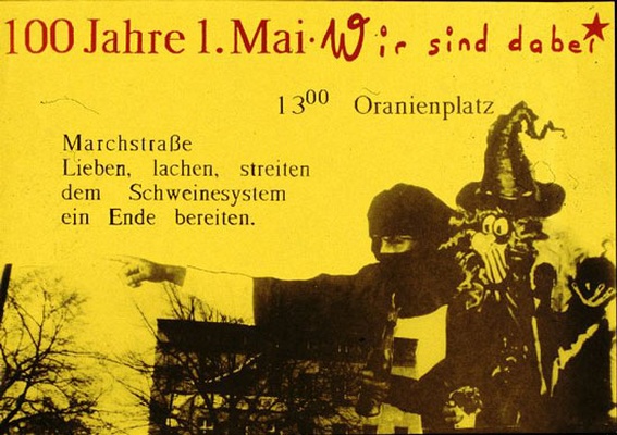 1989 Plakat von besetzte Häuser Marchstr